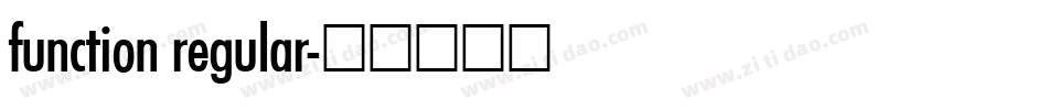 function regular字体转换